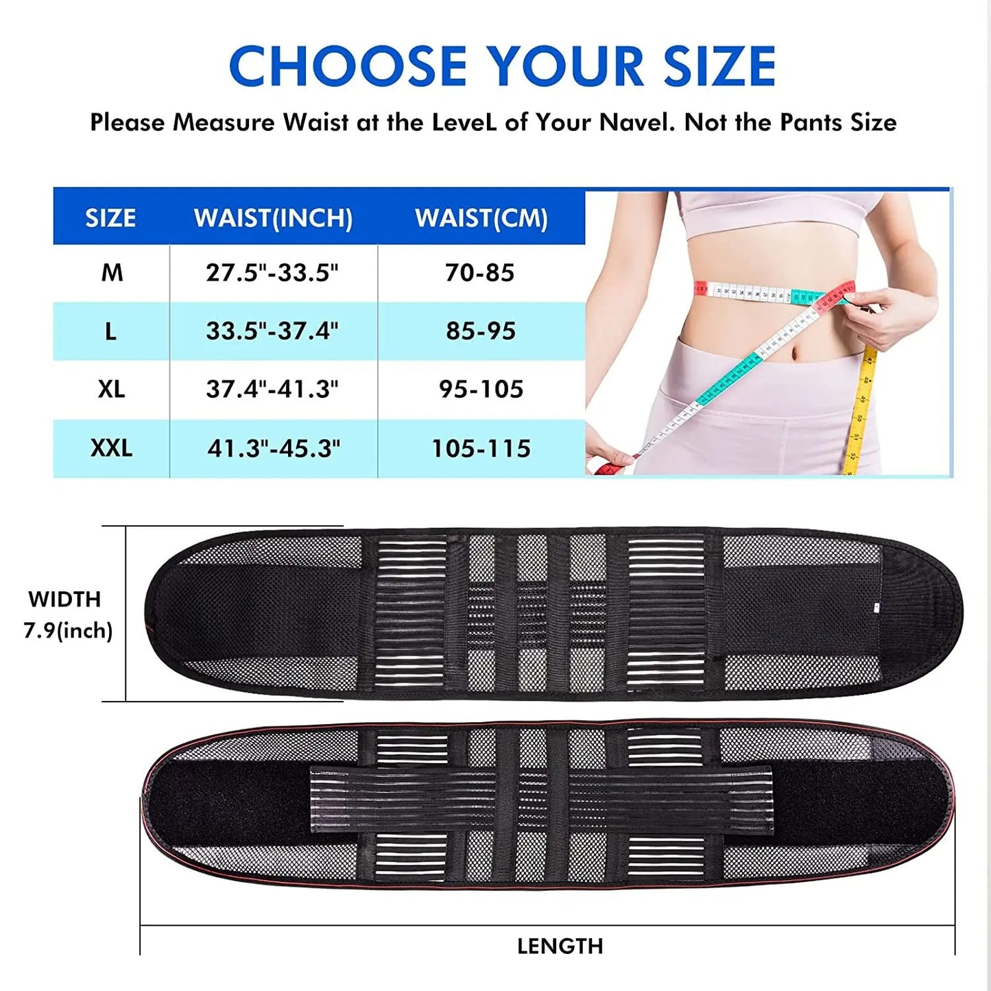 Ceinture Lombaire Respirante & Soulage dos, lombalgie et sciatique Unisexe